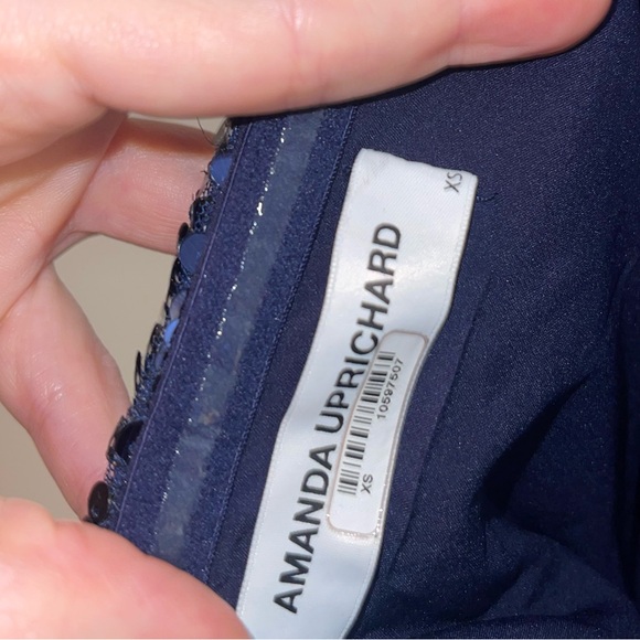 Amanda Uprichard Midnight Blue Sequin Midi Dress - Picture 6 of 6